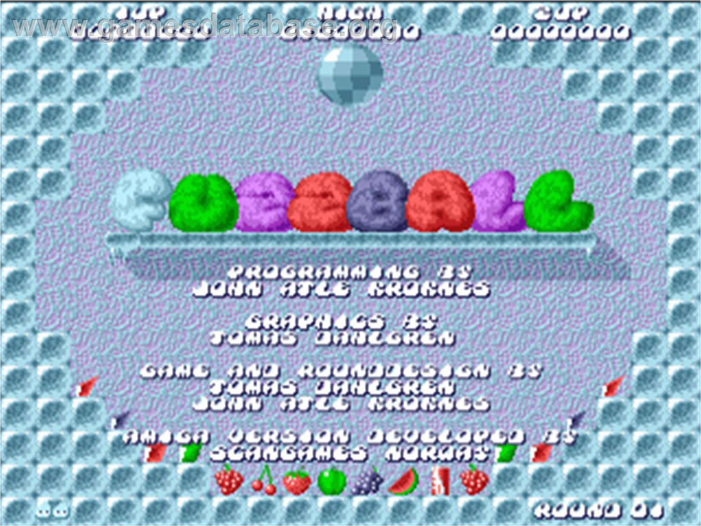 Fuzzball - Commodore Amiga - Artwork - Title Screen