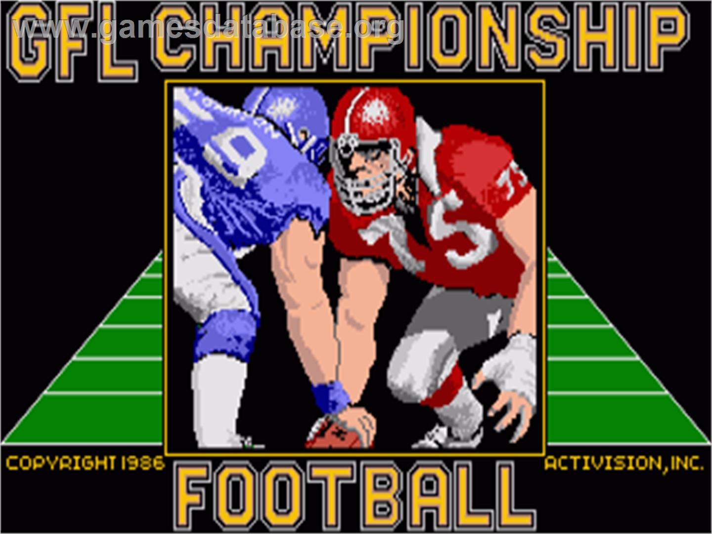 GFL Championship Football - Commodore Amiga - Artwork - Title Screen