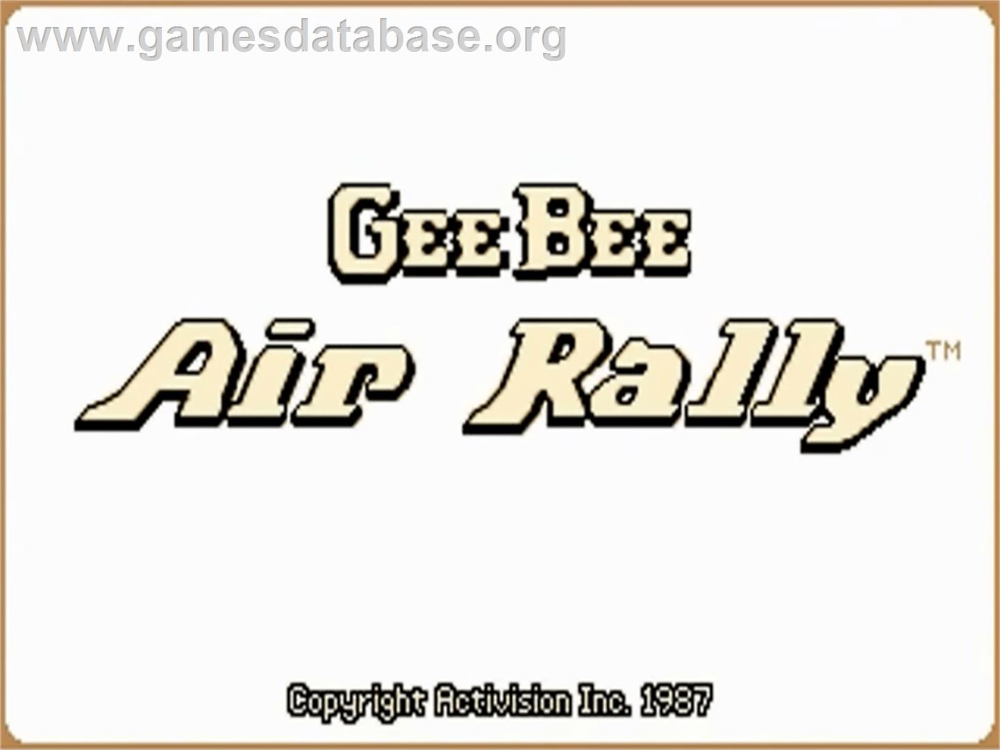 Gee Bee Air Rally - Commodore Amiga - Artwork - Title Screen