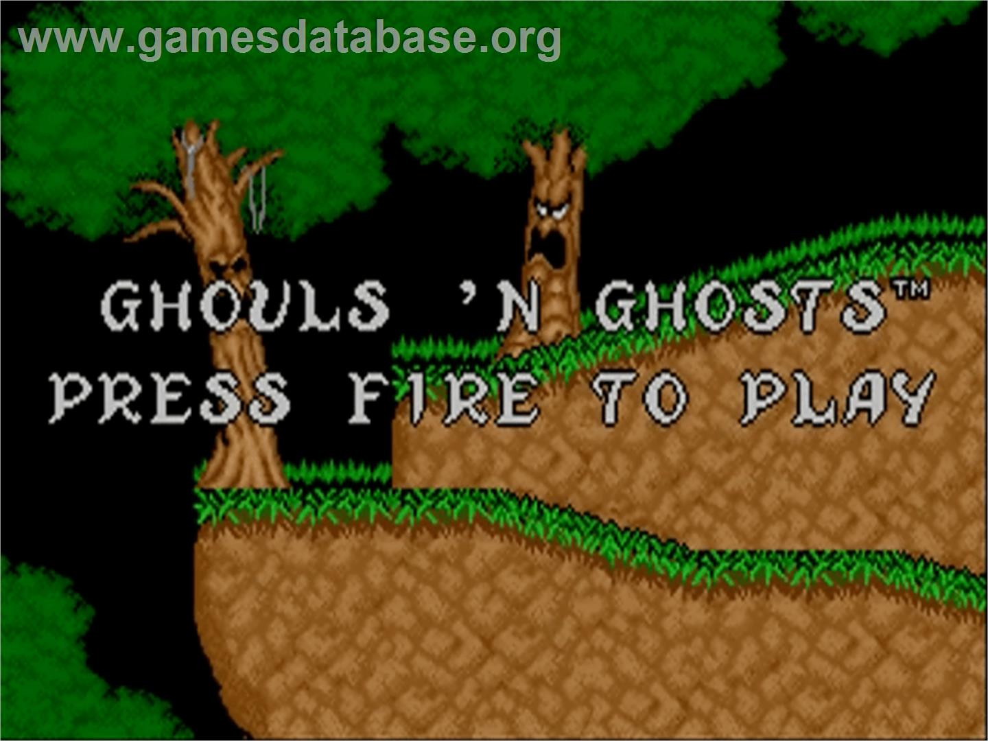 Ghouls'n Ghosts - Commodore Amiga - Artwork - Title Screen