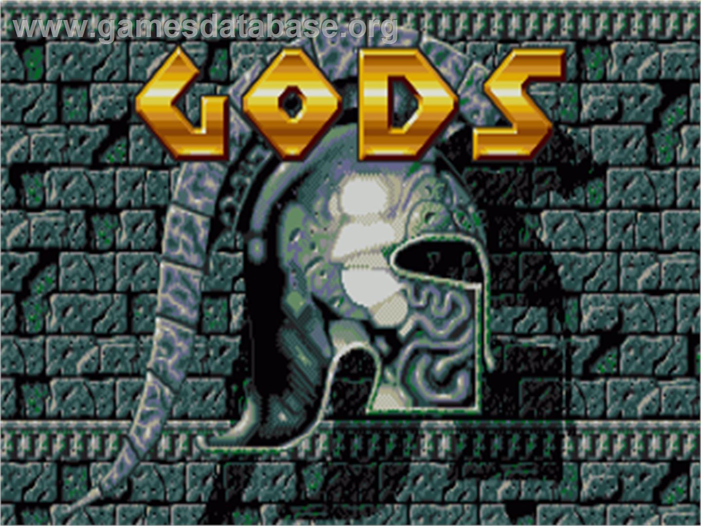 Gods - Commodore Amiga - Artwork - Title Screen