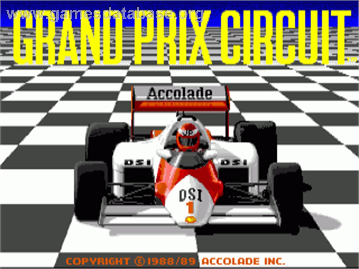 Grand Prix Circuit - Commodore Amiga - Artwork - Title Screen