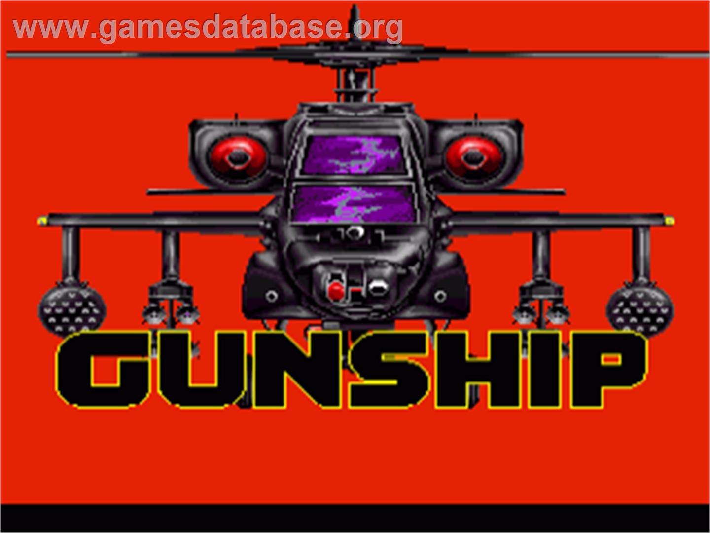 Gunship - Commodore Amiga - Artwork - Title Screen