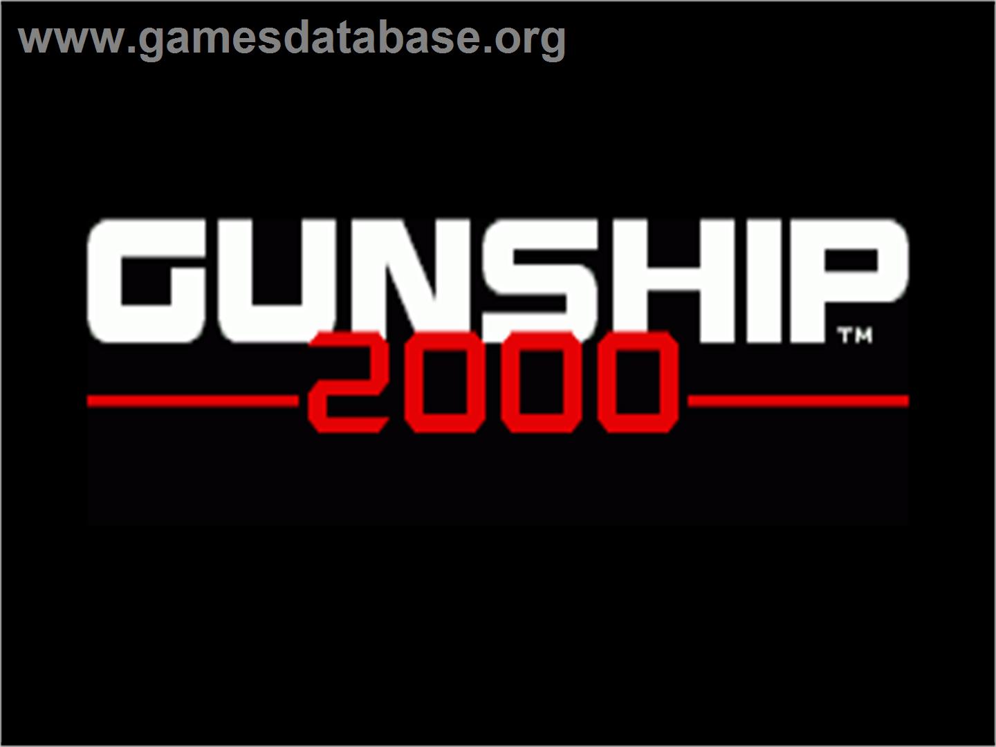 Gunship 2000 - Commodore Amiga - Artwork - Title Screen