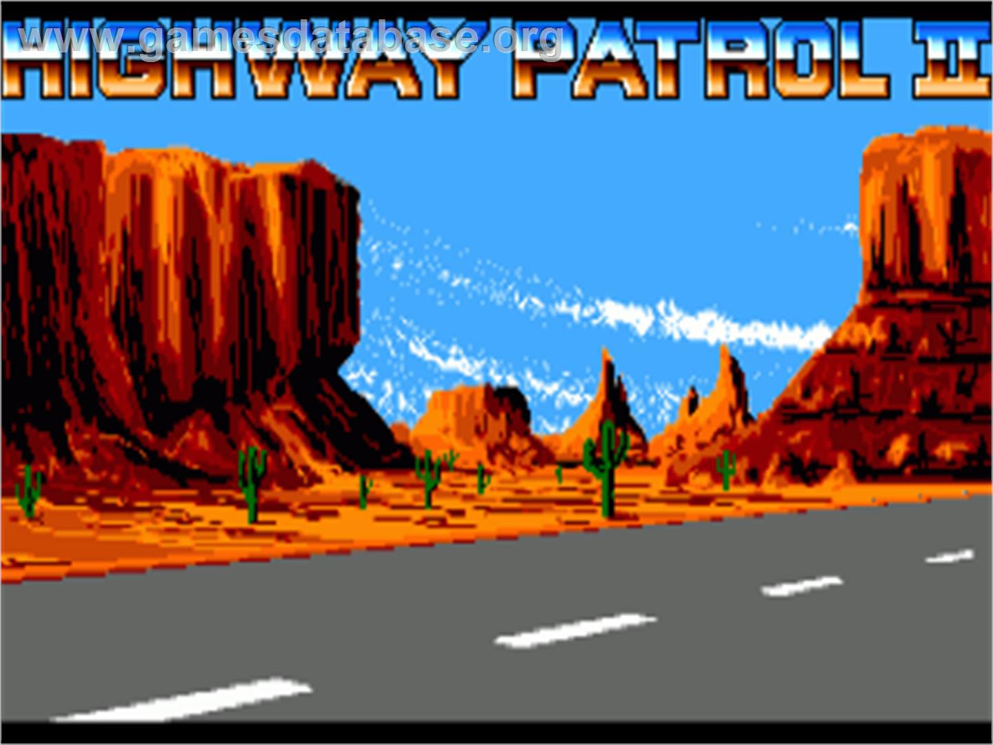 Highway Patrol 2 - Commodore Amiga - Artwork - Title Screen