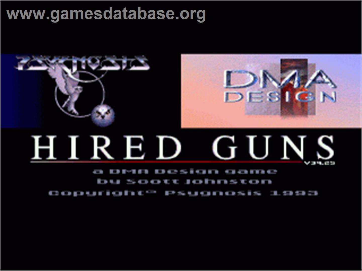 Hired Guns - Commodore Amiga - Artwork - Title Screen