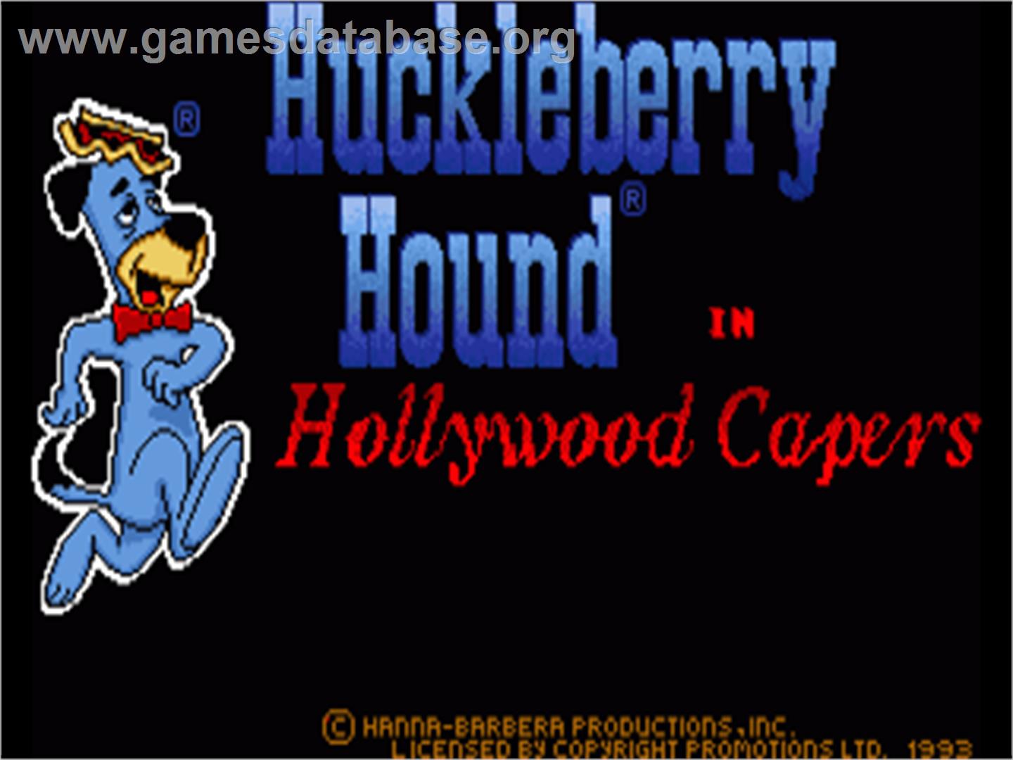 Huckleberry Hound in Hollywood Capers - Commodore Amiga - Artwork - Title Screen