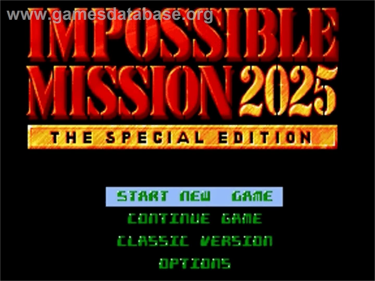 Impossible Mission 2025 - Commodore Amiga - Artwork - Title Screen
