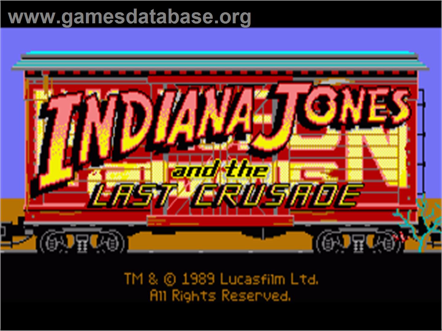 Indiana Jones and the Last Crusade: The Graphic Adventure - Commodore Amiga - Artwork - Title Screen