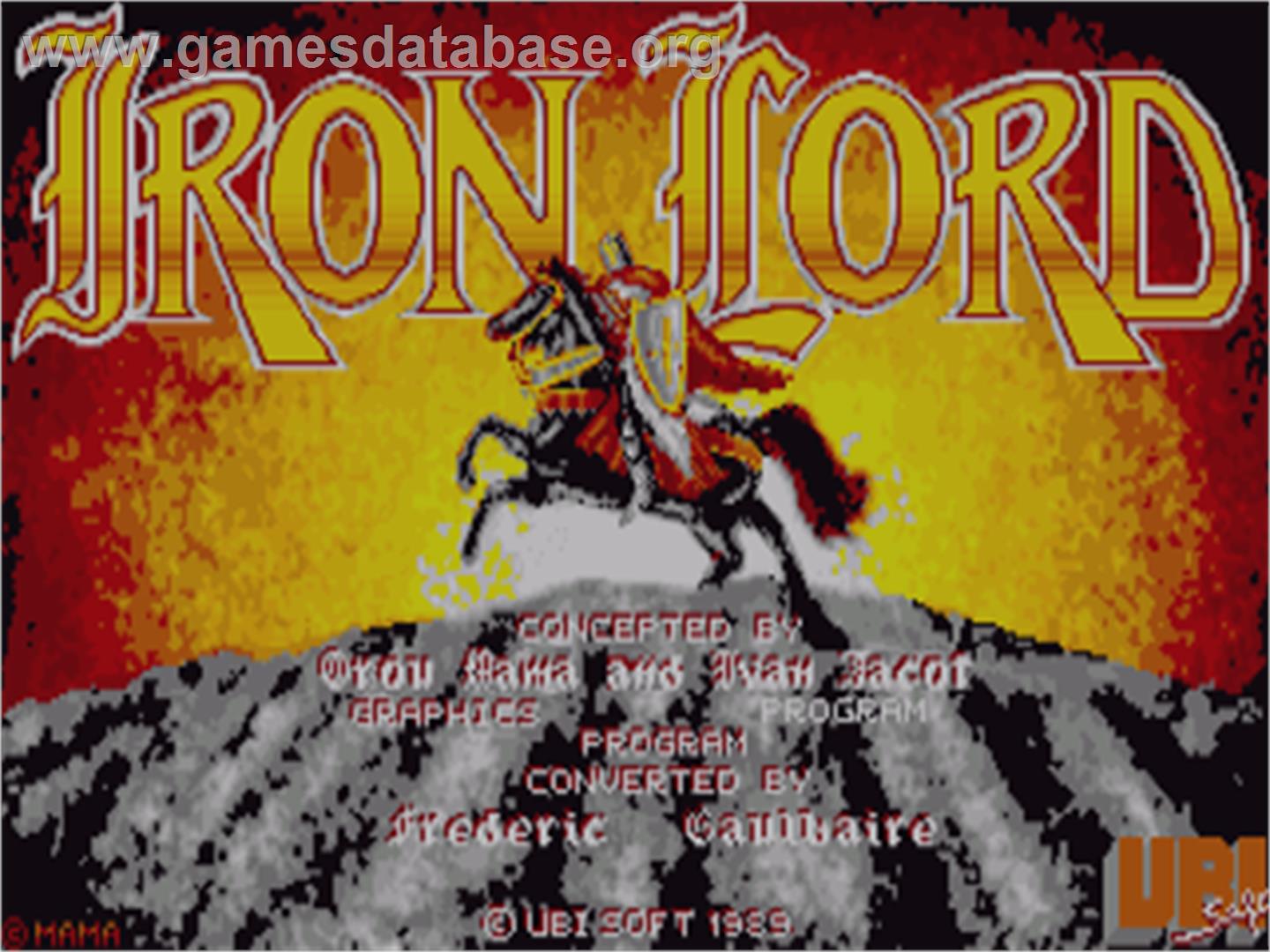 Iron Lord - Commodore Amiga - Artwork - Title Screen