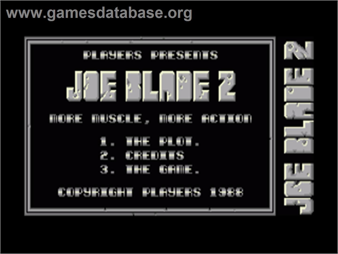 Joe Blade 2 - Commodore Amiga - Artwork - Title Screen
