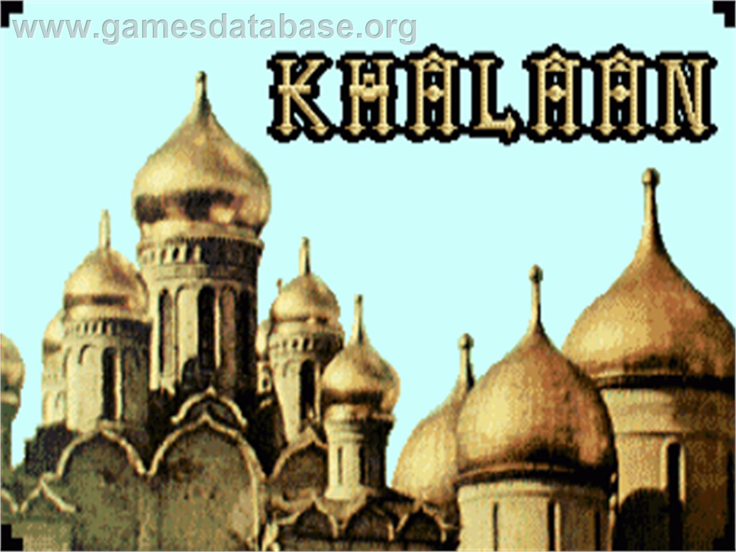 Khalaan - Commodore Amiga - Artwork - Title Screen