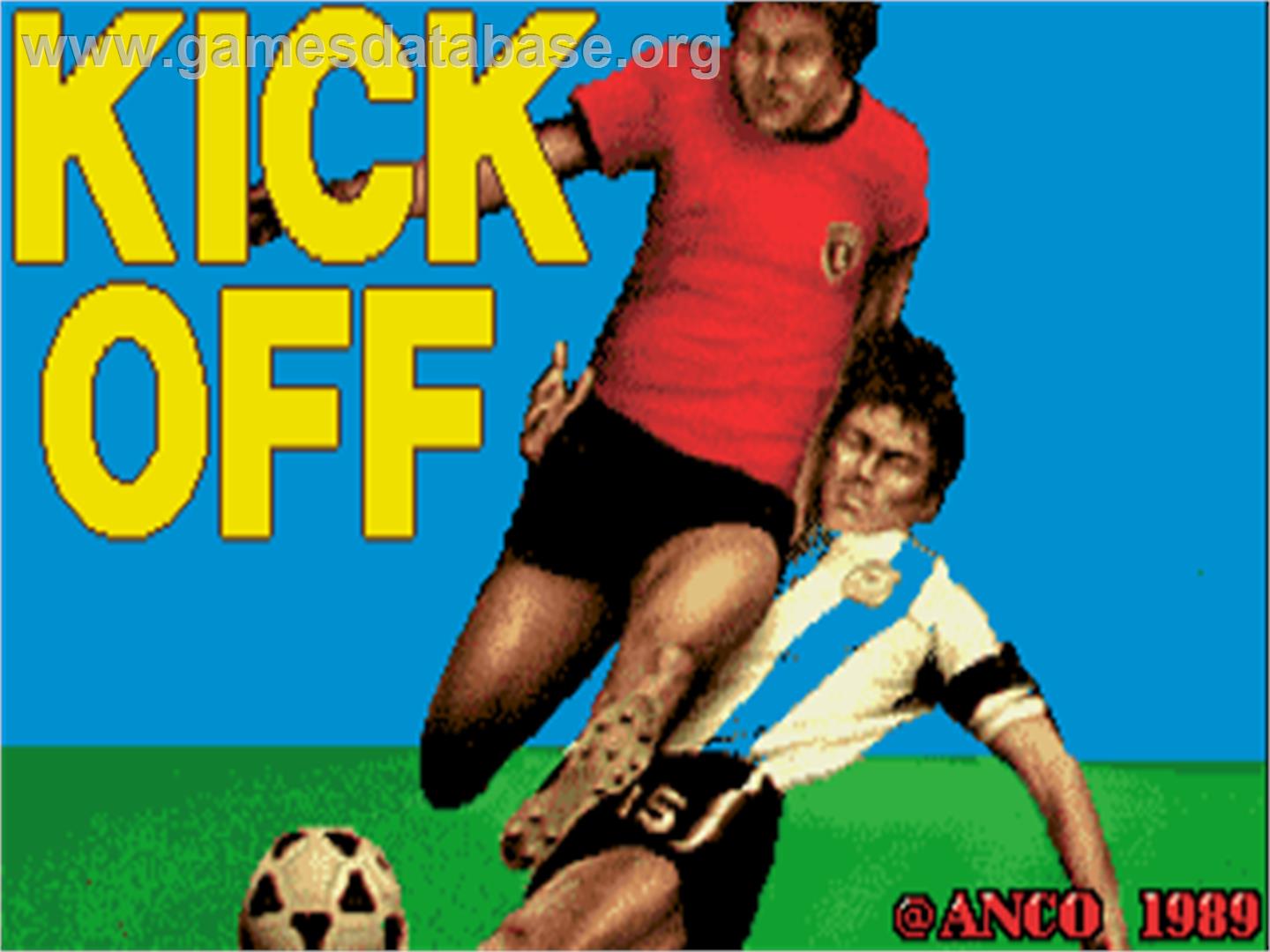 Kick Off - Commodore Amiga - Artwork - Title Screen