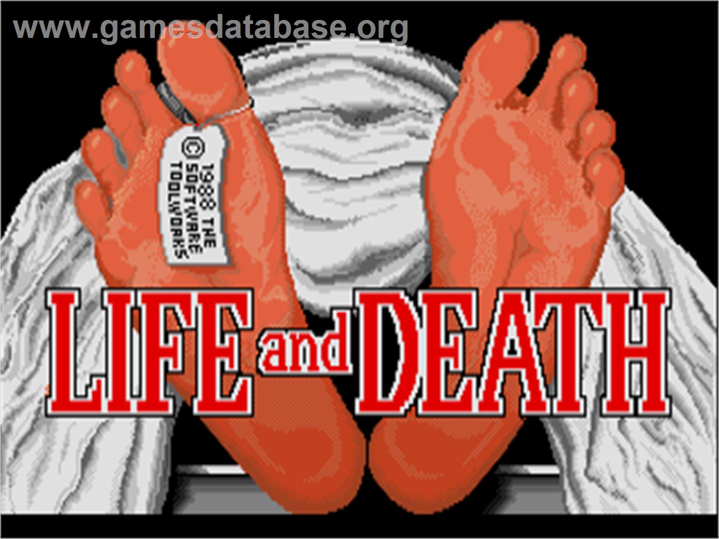 Life & Death - Commodore Amiga - Artwork - Title Screen
