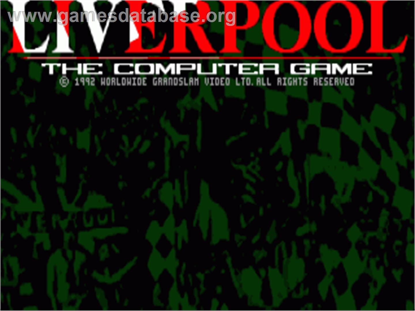 Liverpool: The Computer Game - Commodore Amiga - Artwork - Title Screen