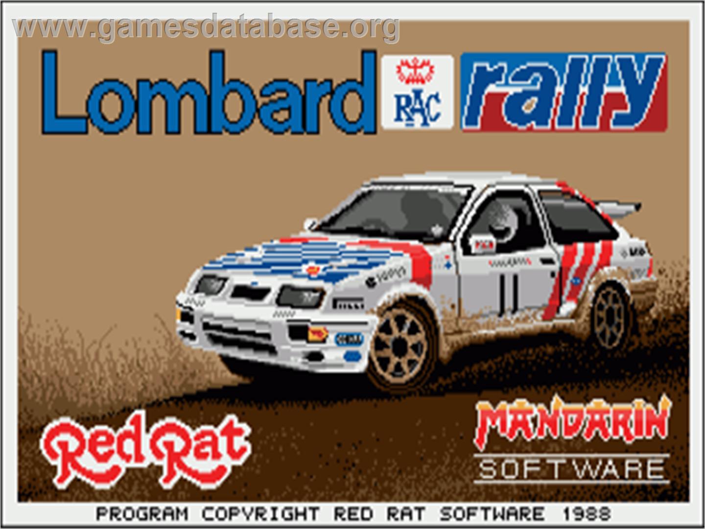 Lombard RAC Rally - Commodore Amiga - Artwork - Title Screen
