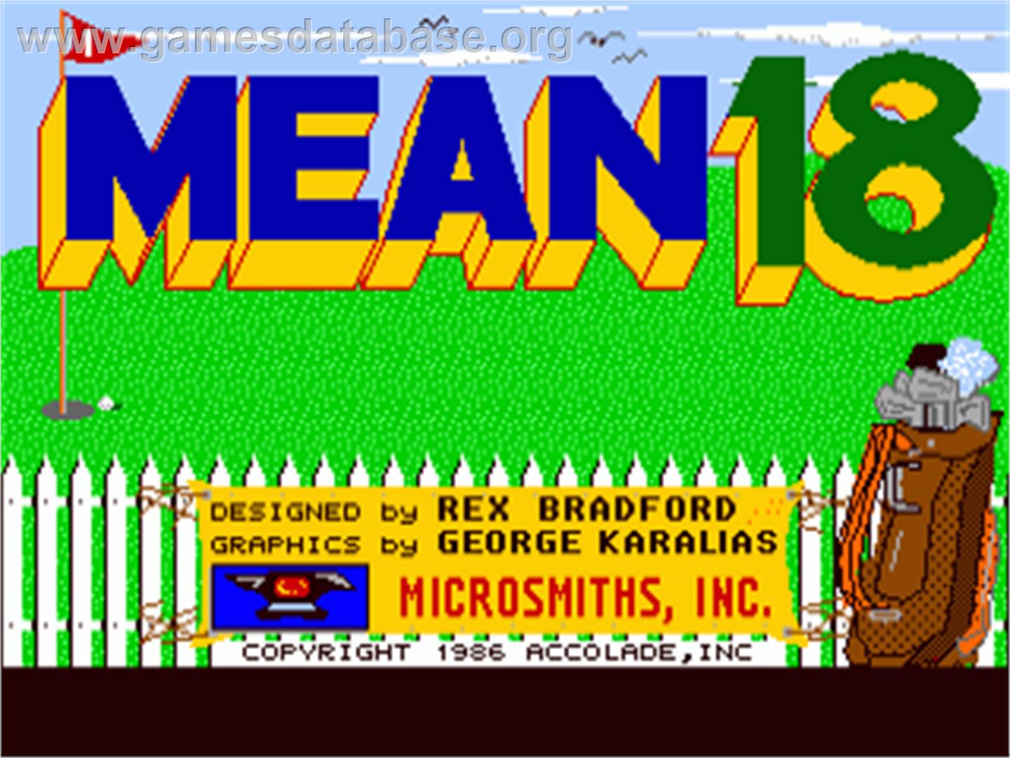 Mean 18 - Commodore Amiga - Artwork - Title Screen