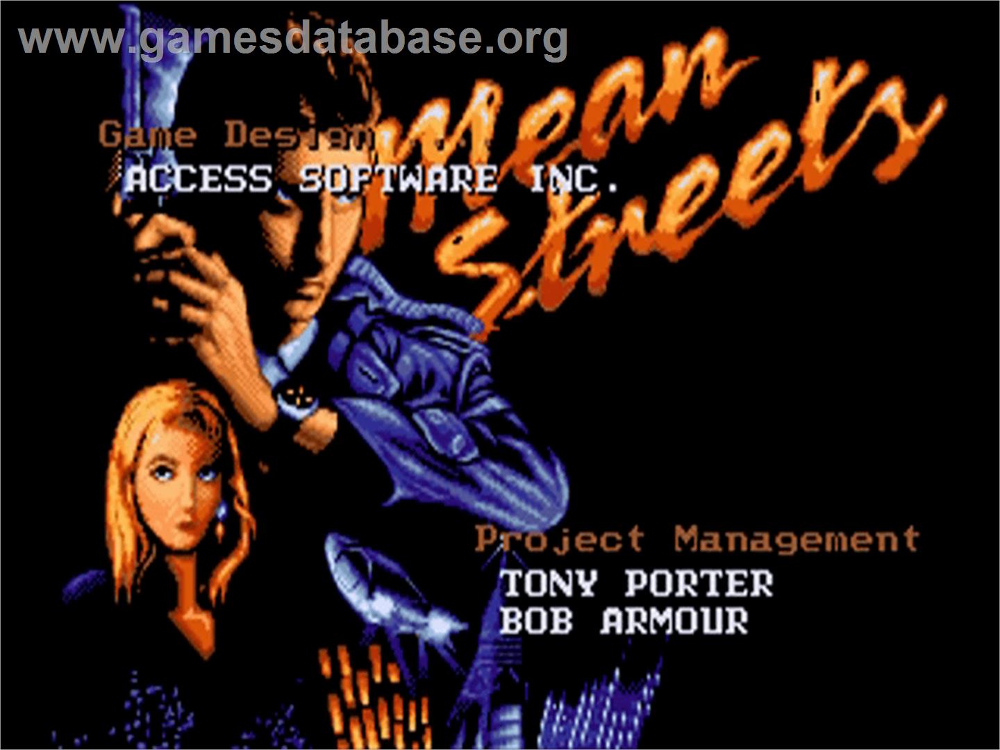 Mean Streets - Commodore Amiga - Artwork - Title Screen