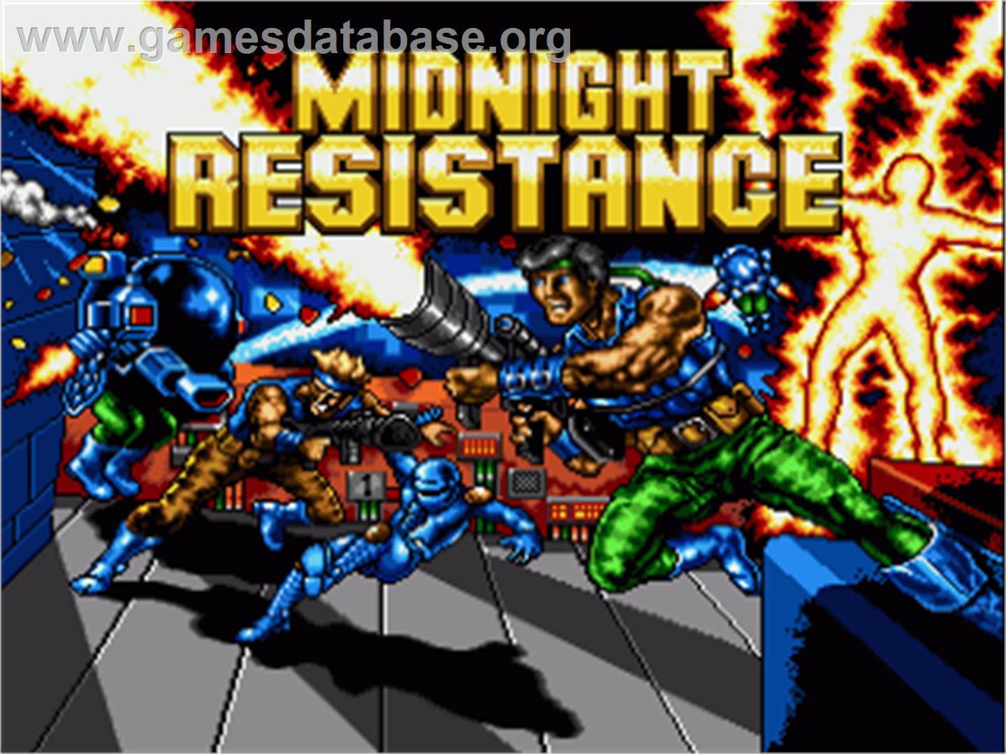 Midnight Resistance - Commodore Amiga - Artwork - Title Screen