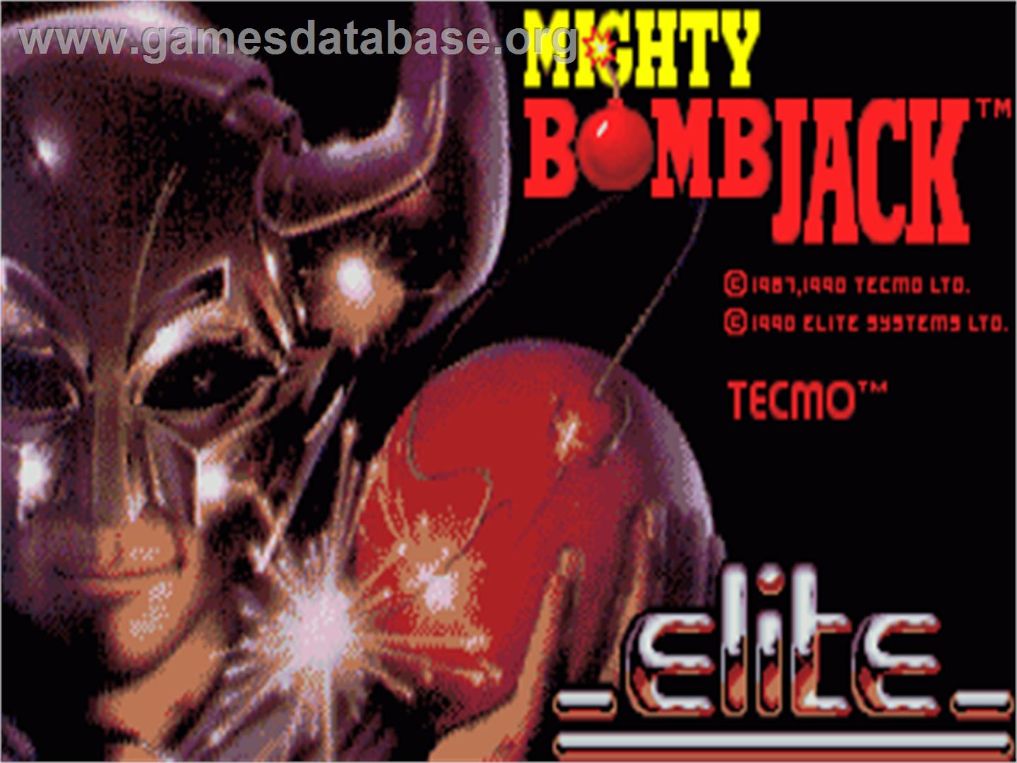 Mighty Bombjack - Commodore Amiga - Artwork - Title Screen