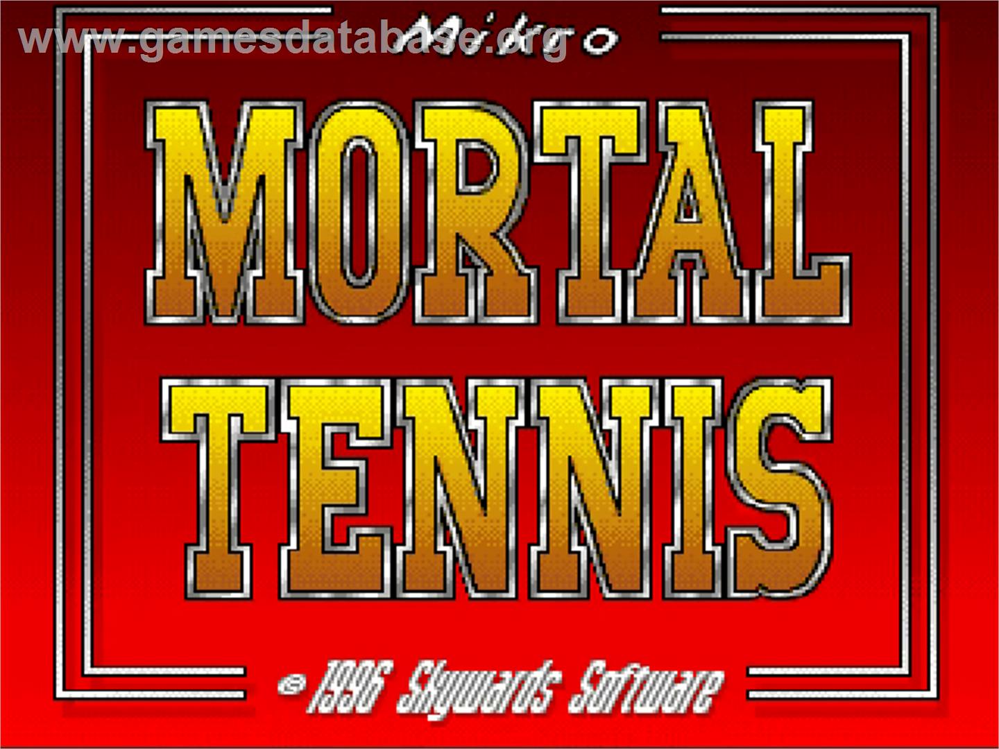 Mikro Mortal Tennis - Commodore Amiga - Artwork - Title Screen