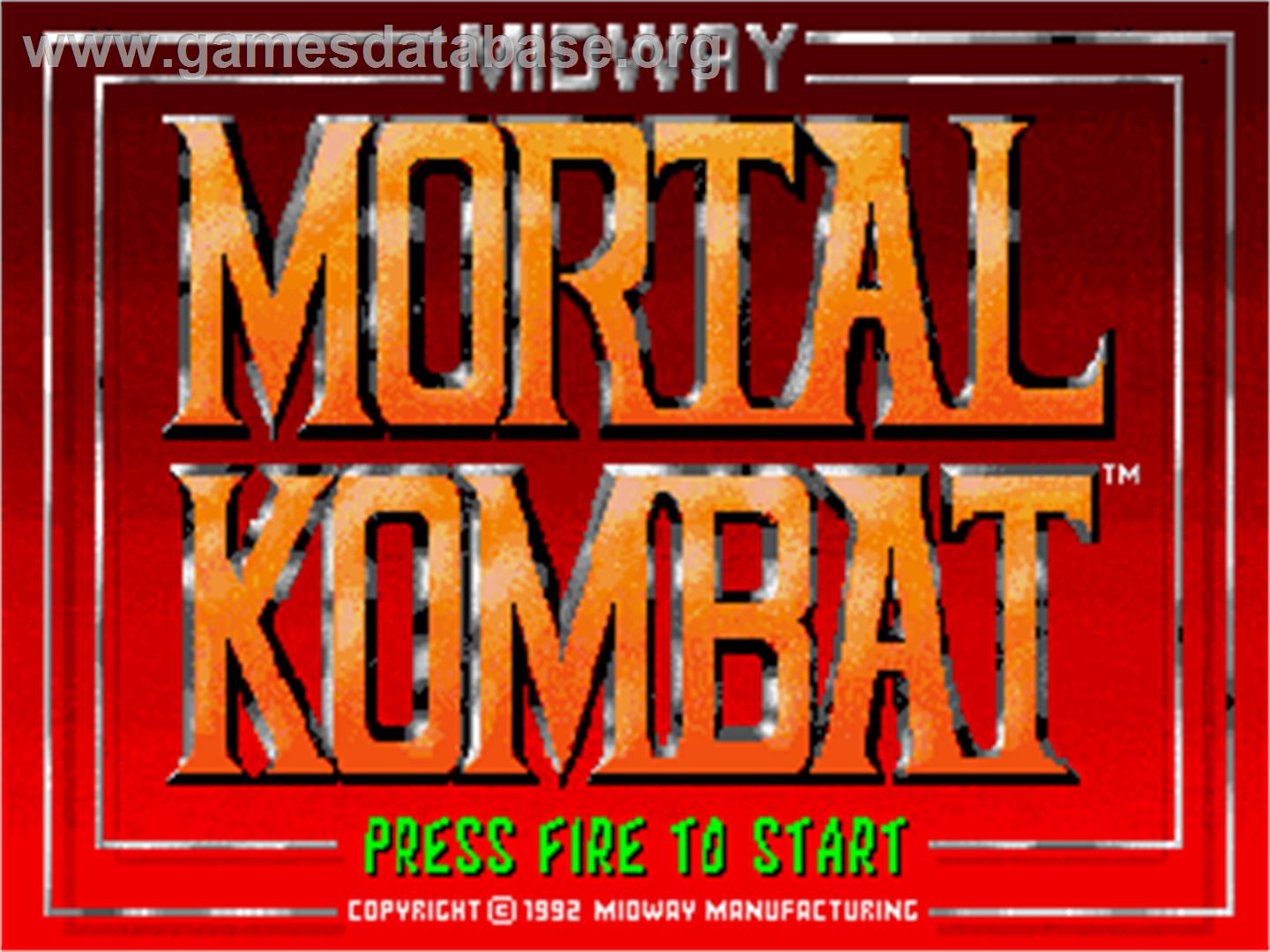 Mortal Kombat - Commodore Amiga - Artwork - Title Screen