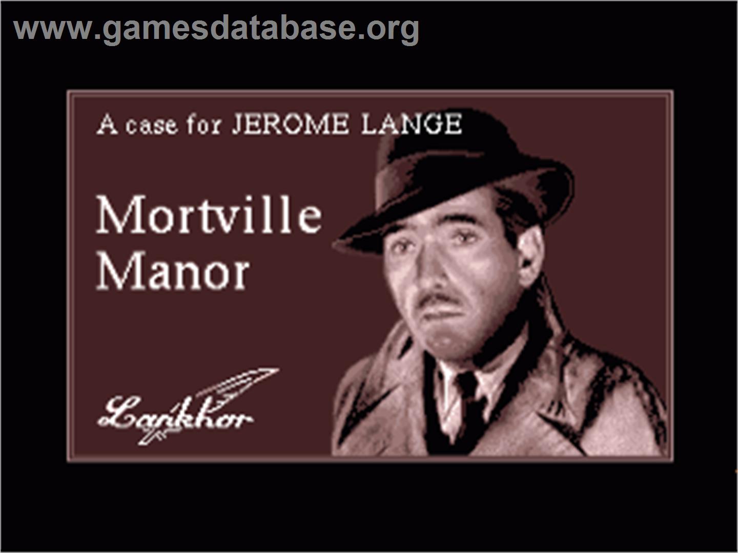 Mortville Manor - Commodore Amiga - Artwork - Title Screen