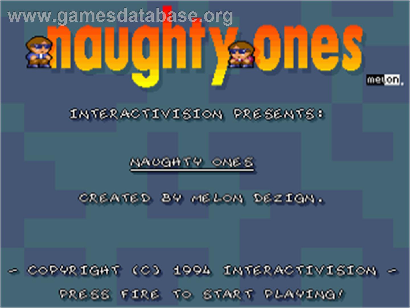 Naughty Ones - Commodore Amiga - Artwork - Title Screen