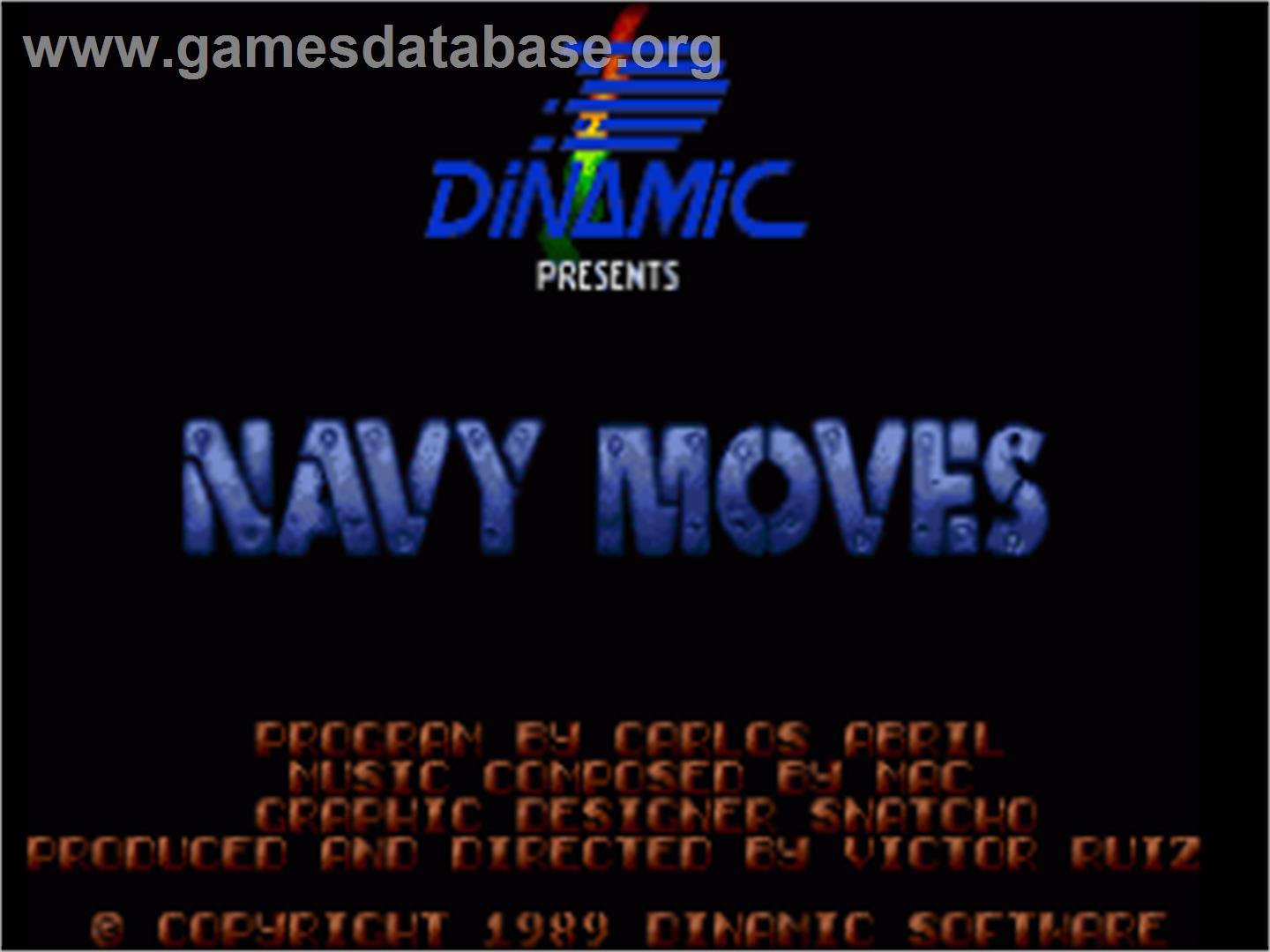 Navy Moves - Commodore Amiga - Artwork - Title Screen
