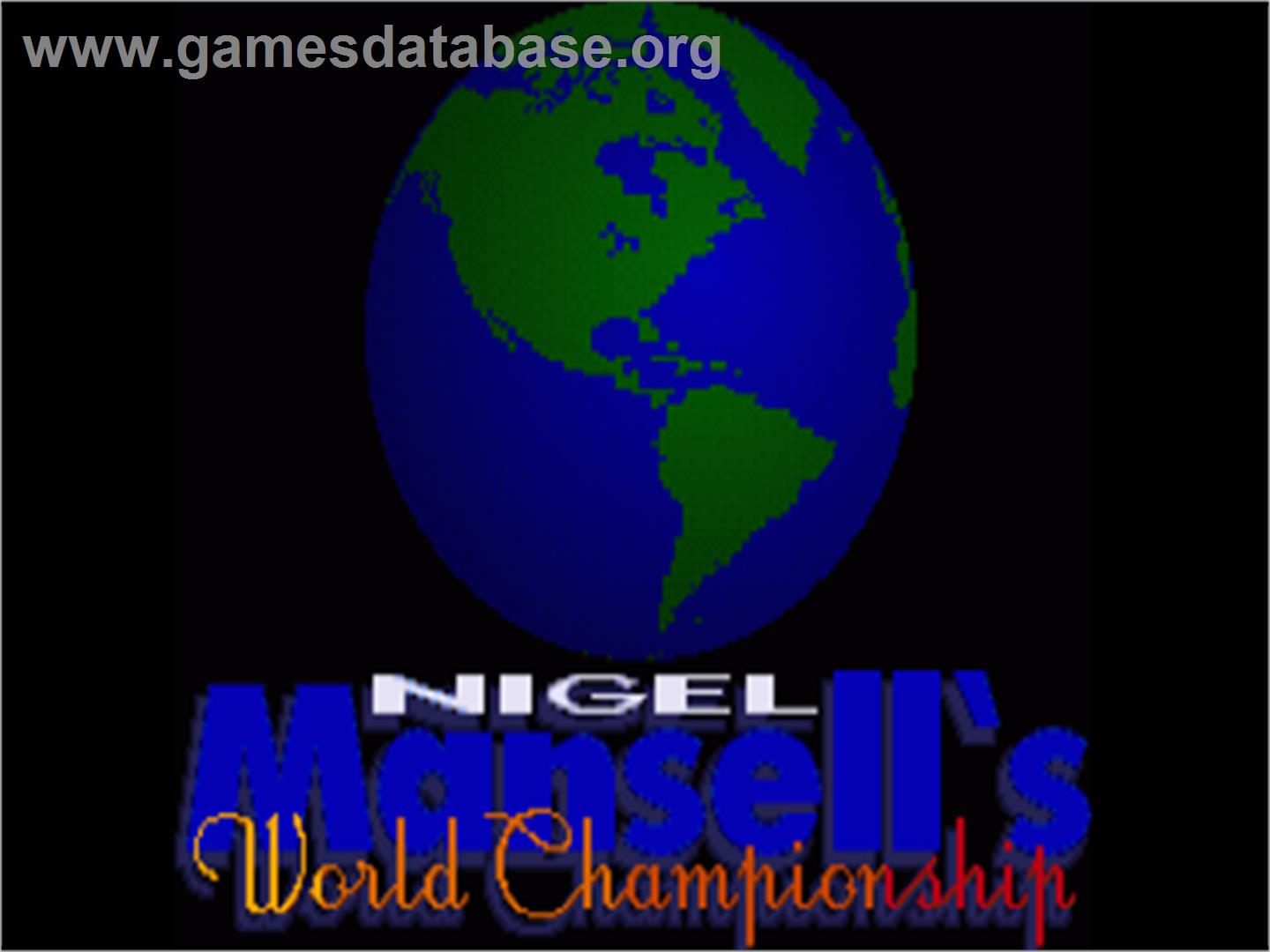 Nigel Mansell's World Championship - Commodore Amiga - Artwork - Title Screen