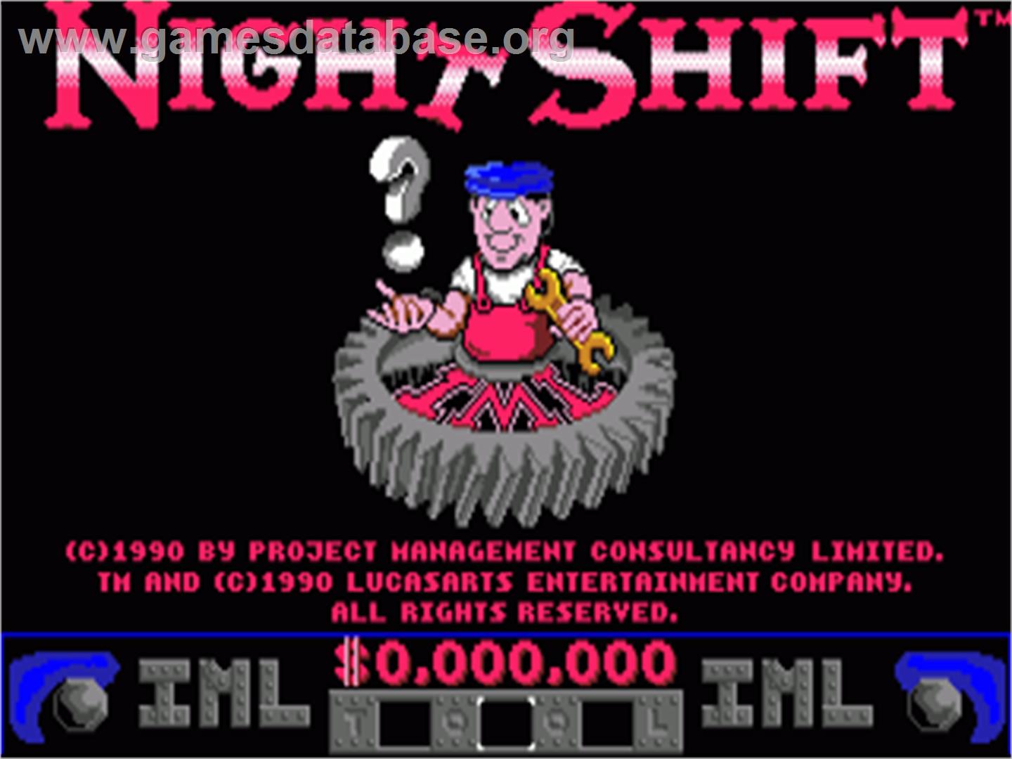 Night Shift - Commodore Amiga - Artwork - Title Screen