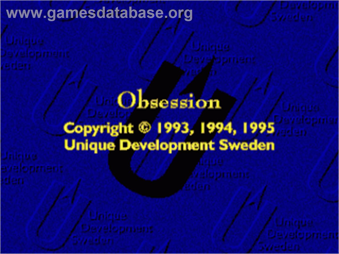 Obsession - Commodore Amiga - Artwork - Title Screen