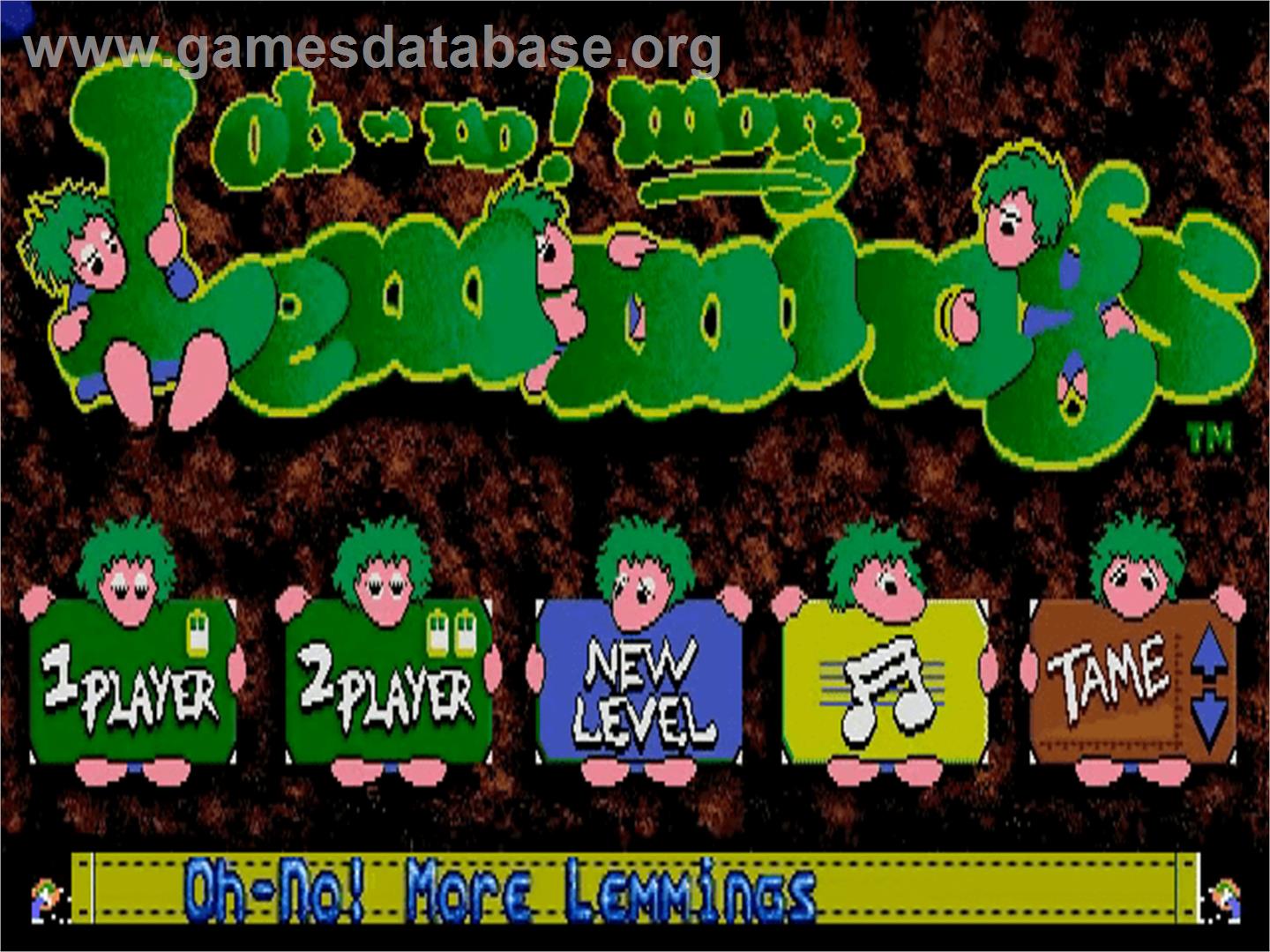 Oh No More Lemmings - Commodore Amiga - Artwork - Title Screen
