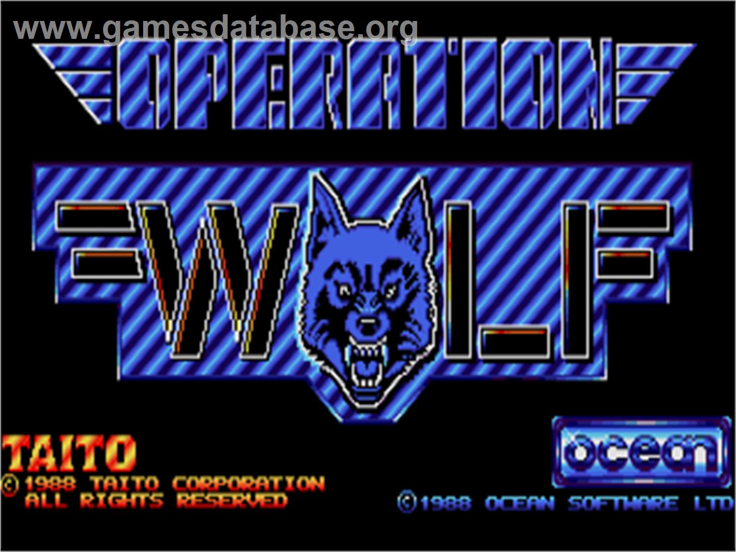 Operation Wolf - Commodore Amiga - Artwork - Title Screen