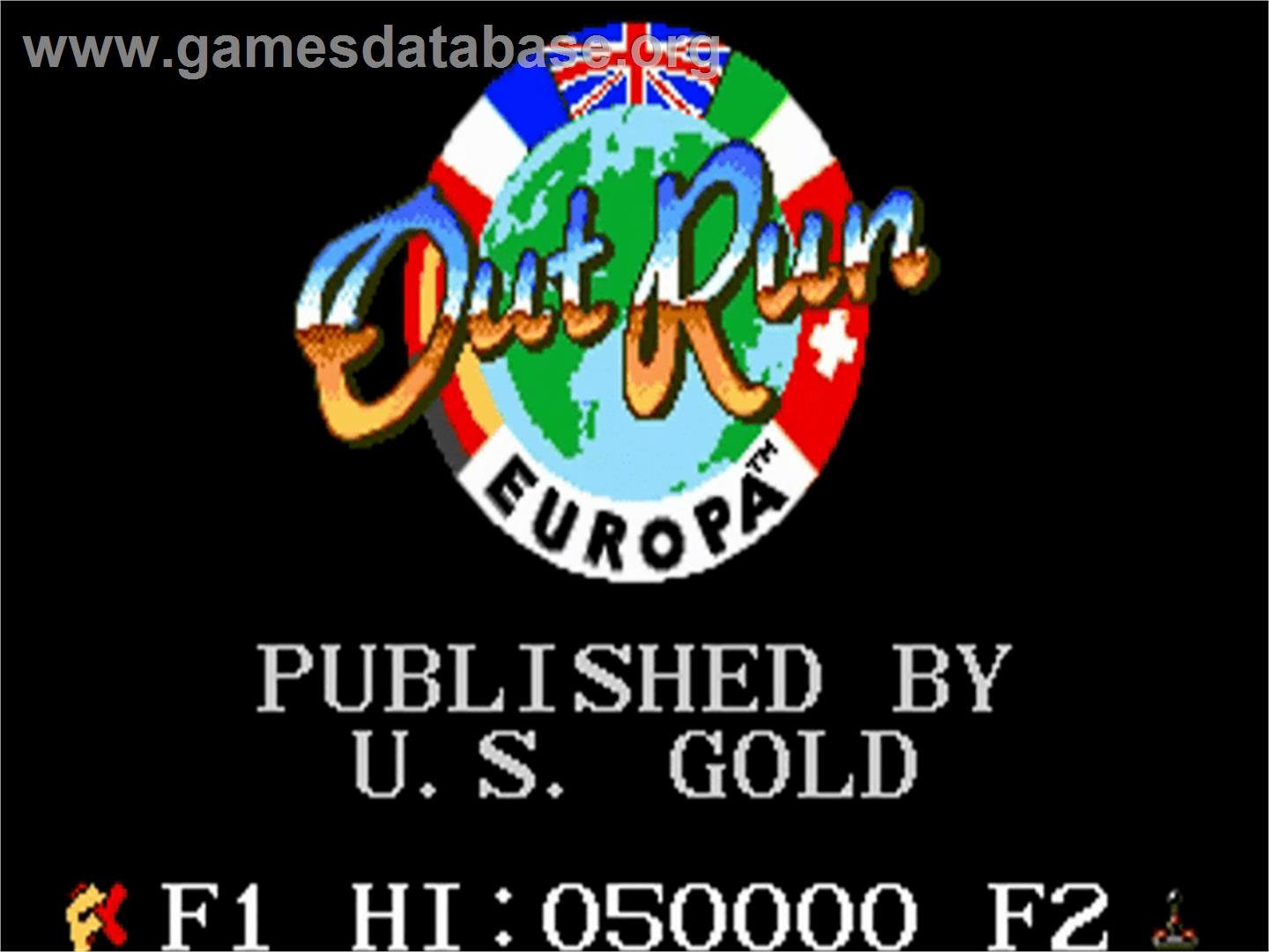 Out Run Europa - Commodore Amiga - Artwork - Title Screen