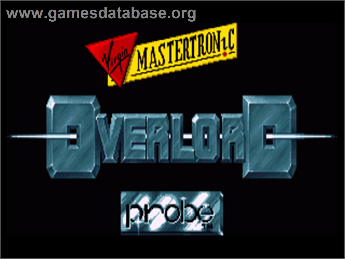 Overlord - Commodore Amiga - Artwork - Title Screen