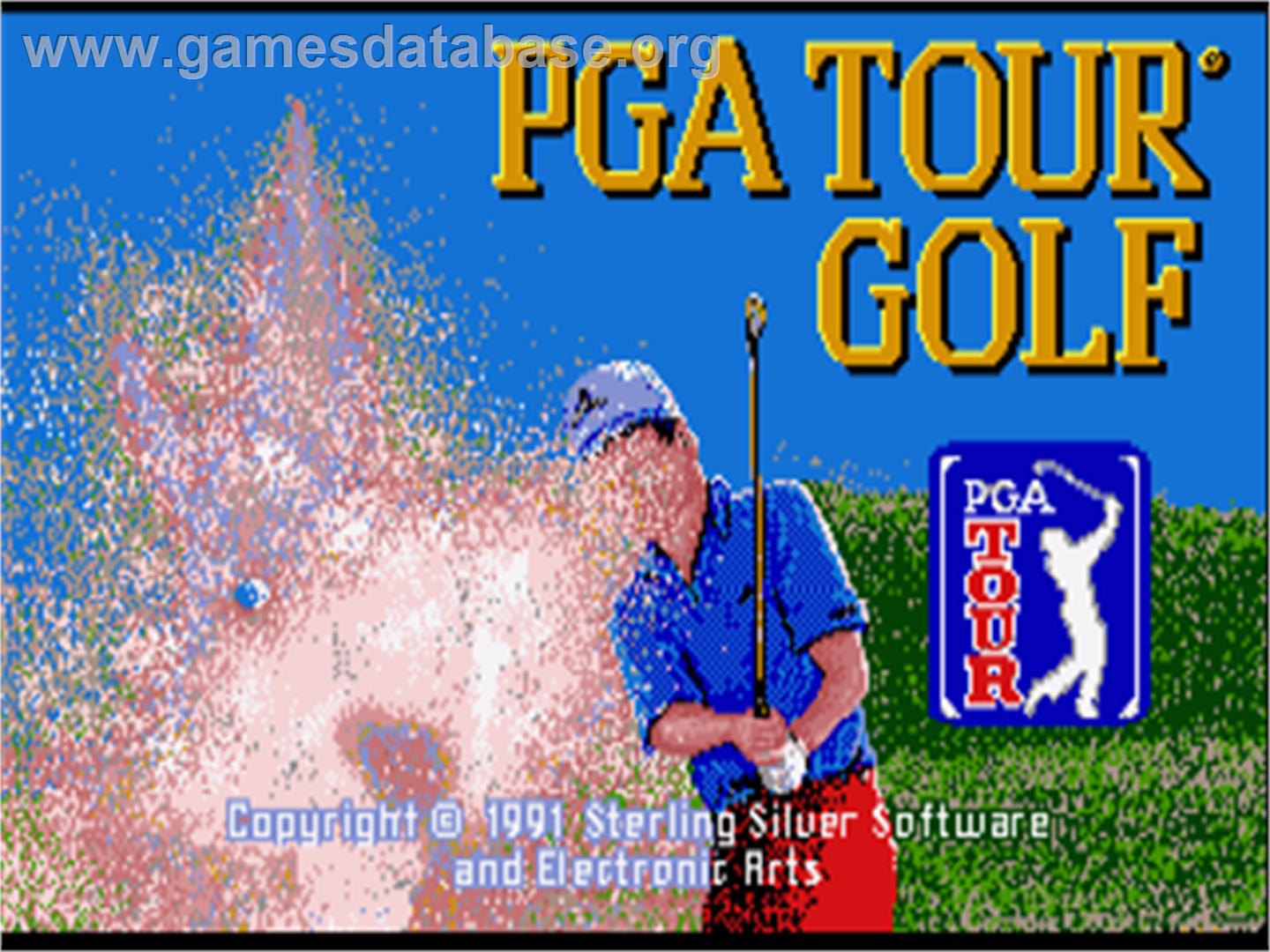 PGA Tour Golf: Tournament Course Disk - Commodore Amiga - Artwork - Title Screen
