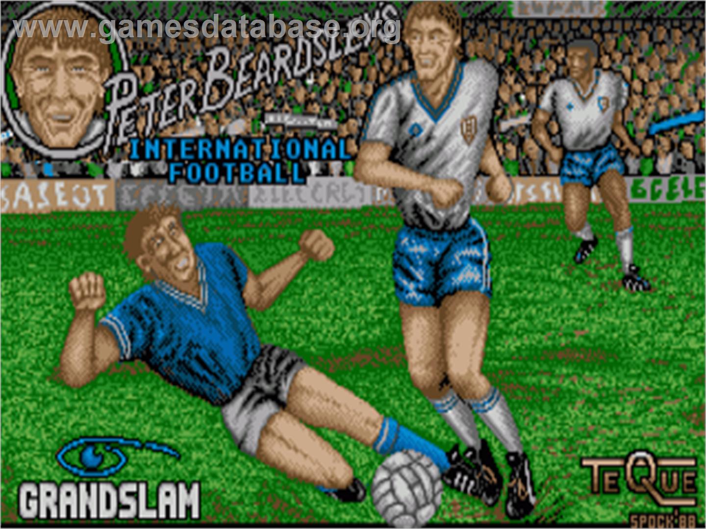 Peter Beardsley's International Football - Commodore Amiga - Artwork - Title Screen