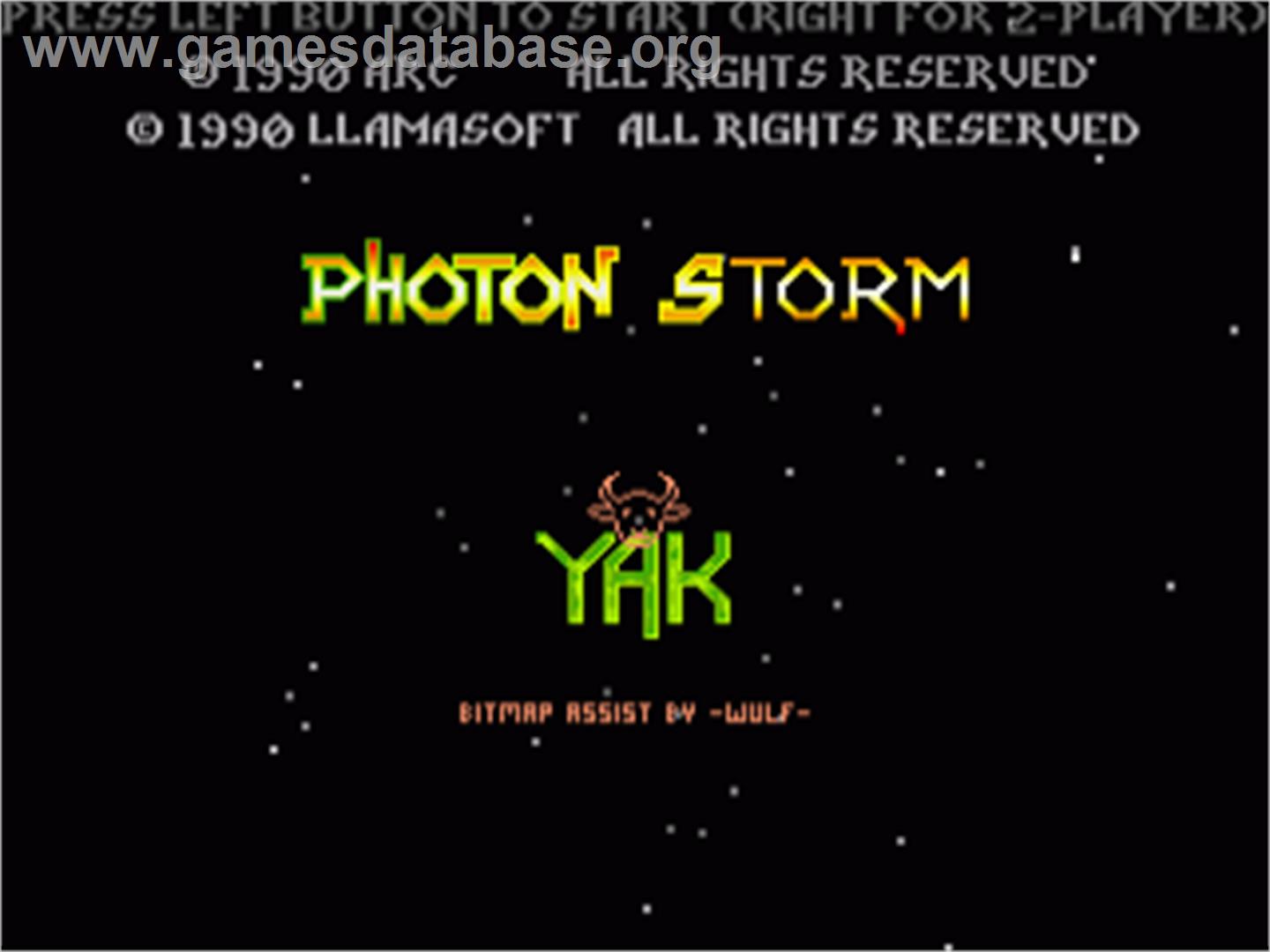 Photon Storm - Commodore Amiga - Artwork - Title Screen