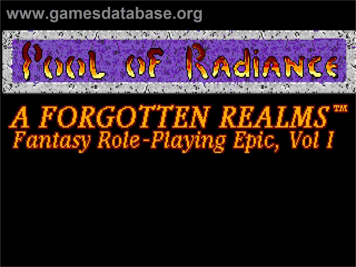 Pool of Radiance - Commodore Amiga - Artwork - Title Screen