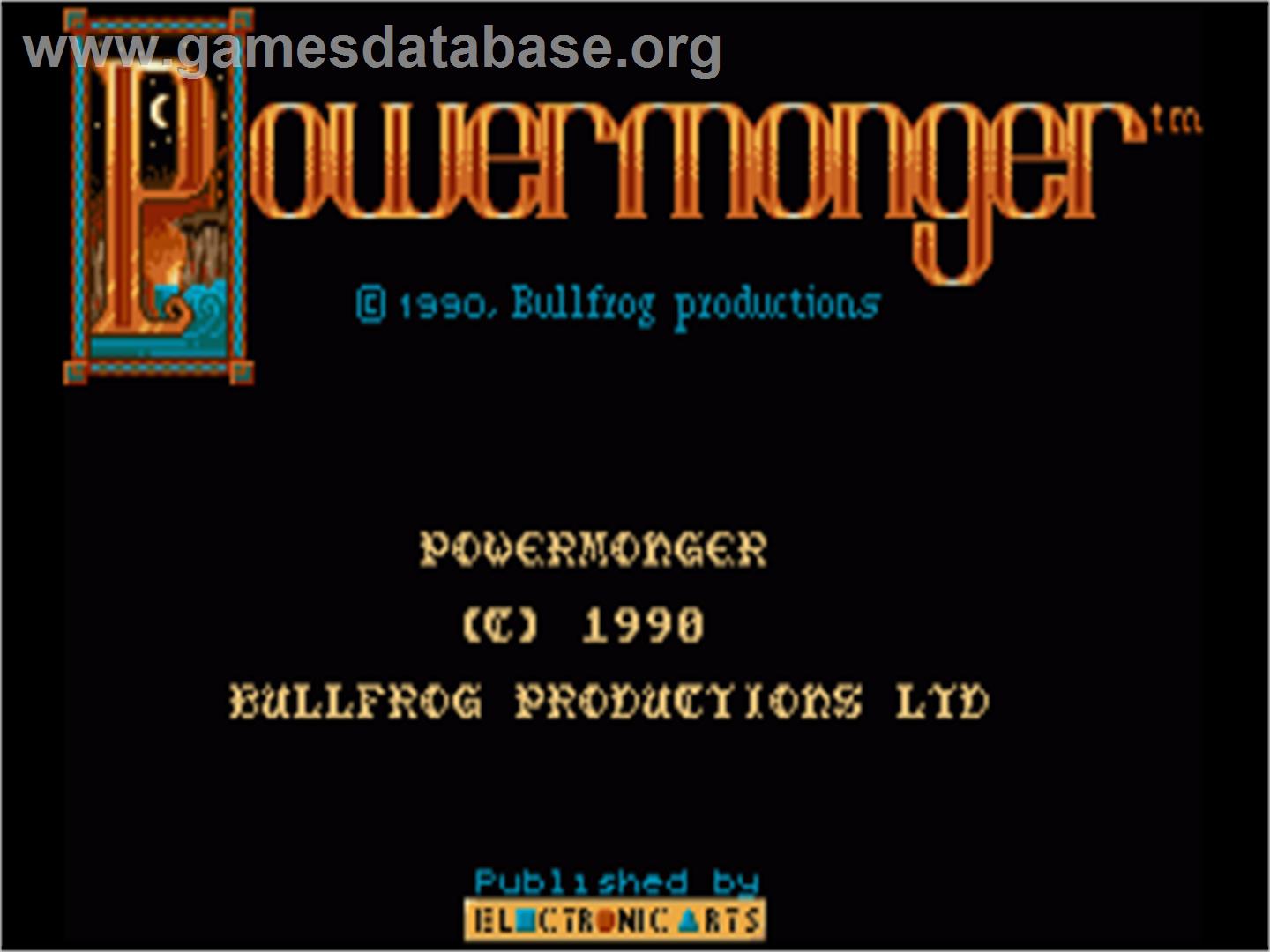 Powermonger: World War 1 Edition - Commodore Amiga - Artwork - Title Screen