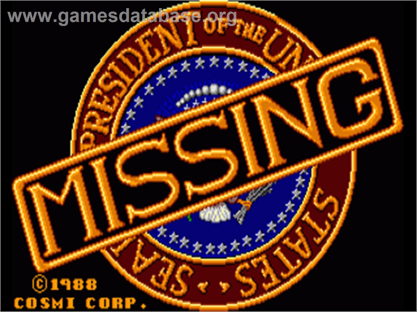 President is Missing - Commodore Amiga - Artwork - Title Screen