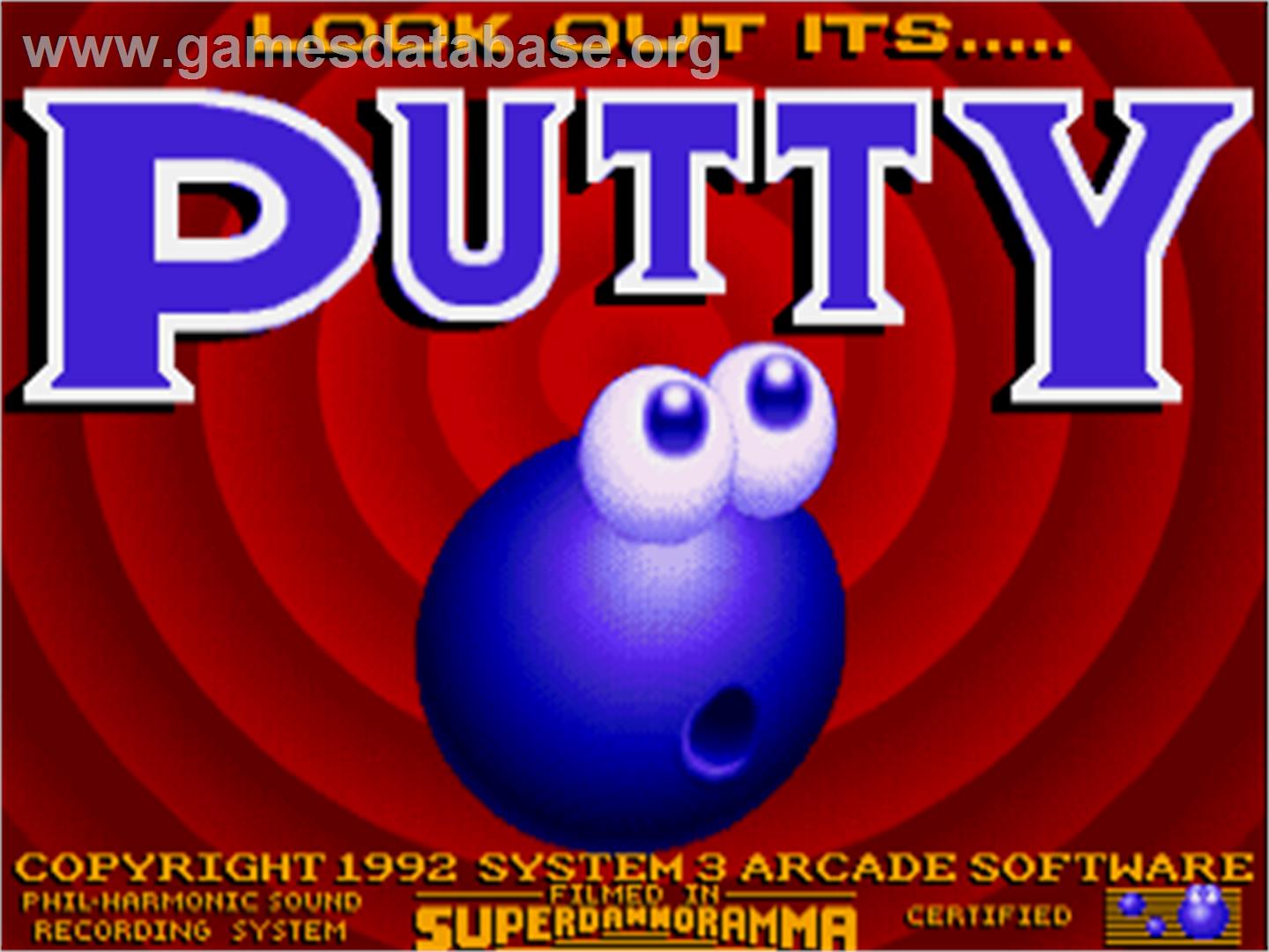Putty - Commodore Amiga - Artwork - Title Screen