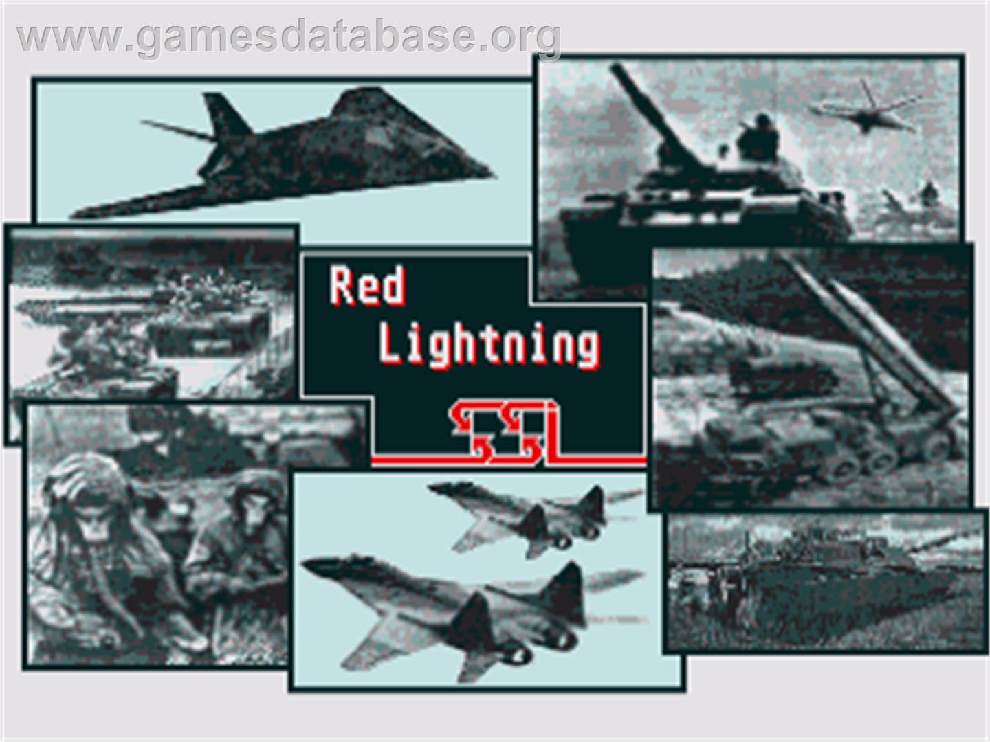 Red Lightning - Commodore Amiga - Artwork - Title Screen