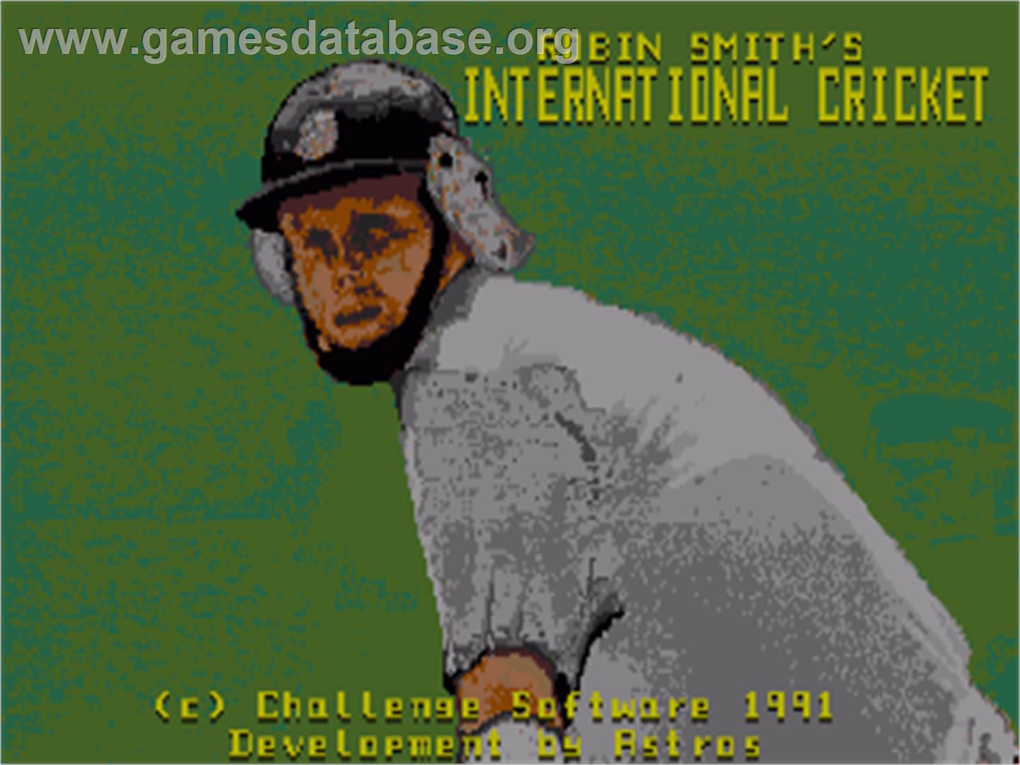 Robin Smith's International Cricket - Commodore Amiga - Artwork - Title Screen
