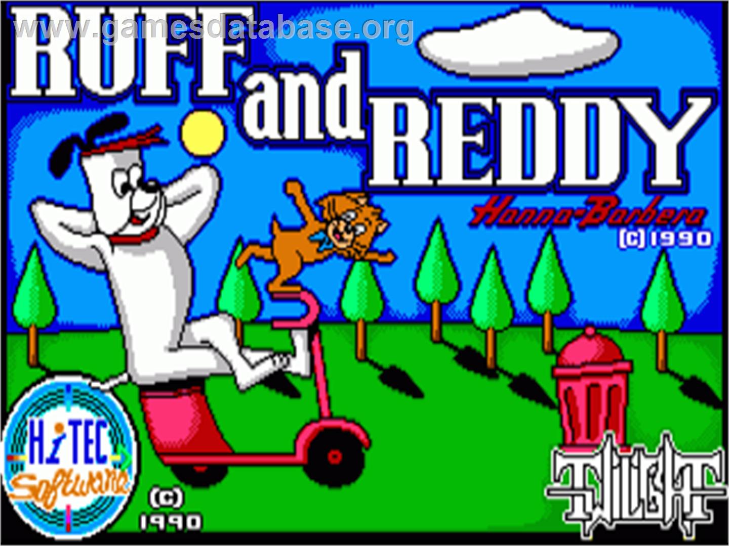 Ruff and Reddy in the Space Adventure - Commodore Amiga - Artwork - Title Screen