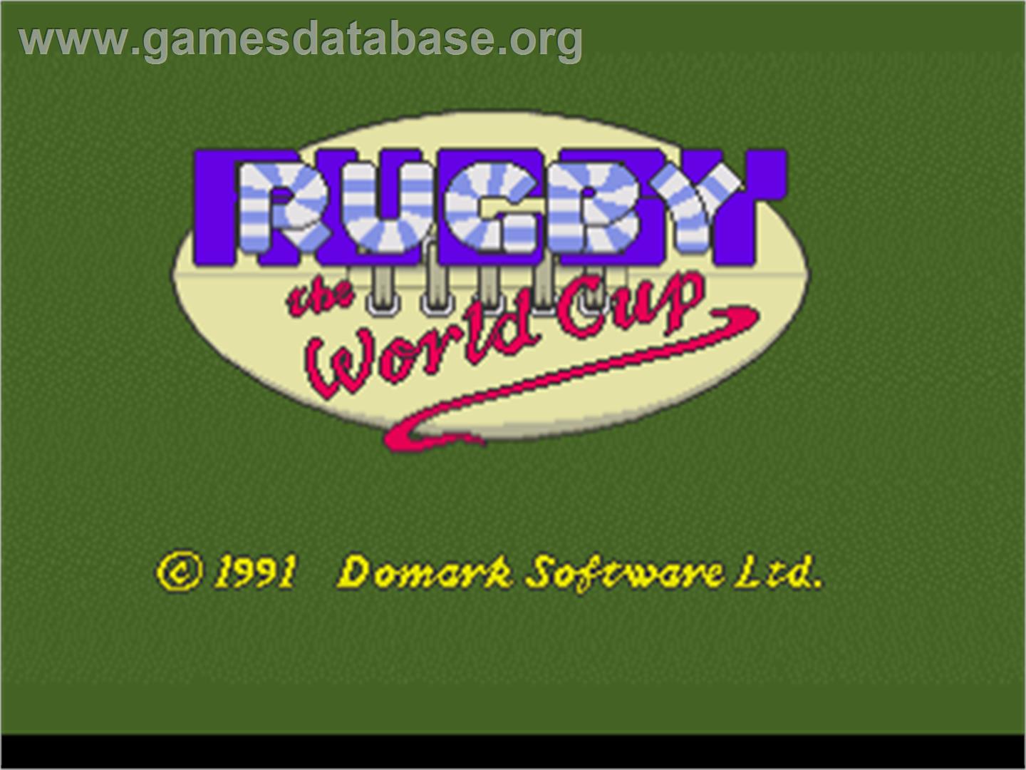 Rugby: The World Cup - Commodore Amiga - Artwork - Title Screen