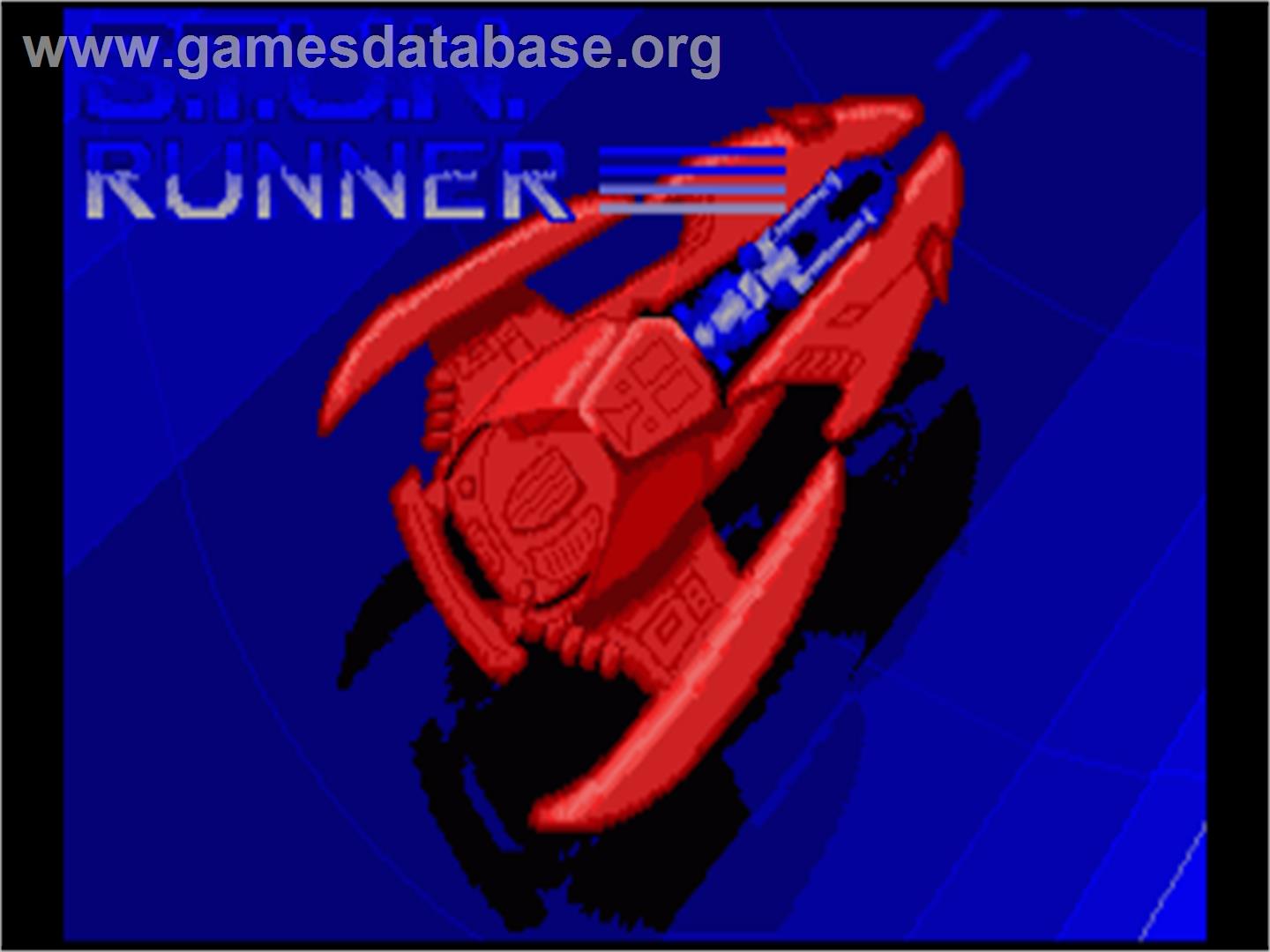 S.T.U.N. Runner - Commodore Amiga - Artwork - Title Screen