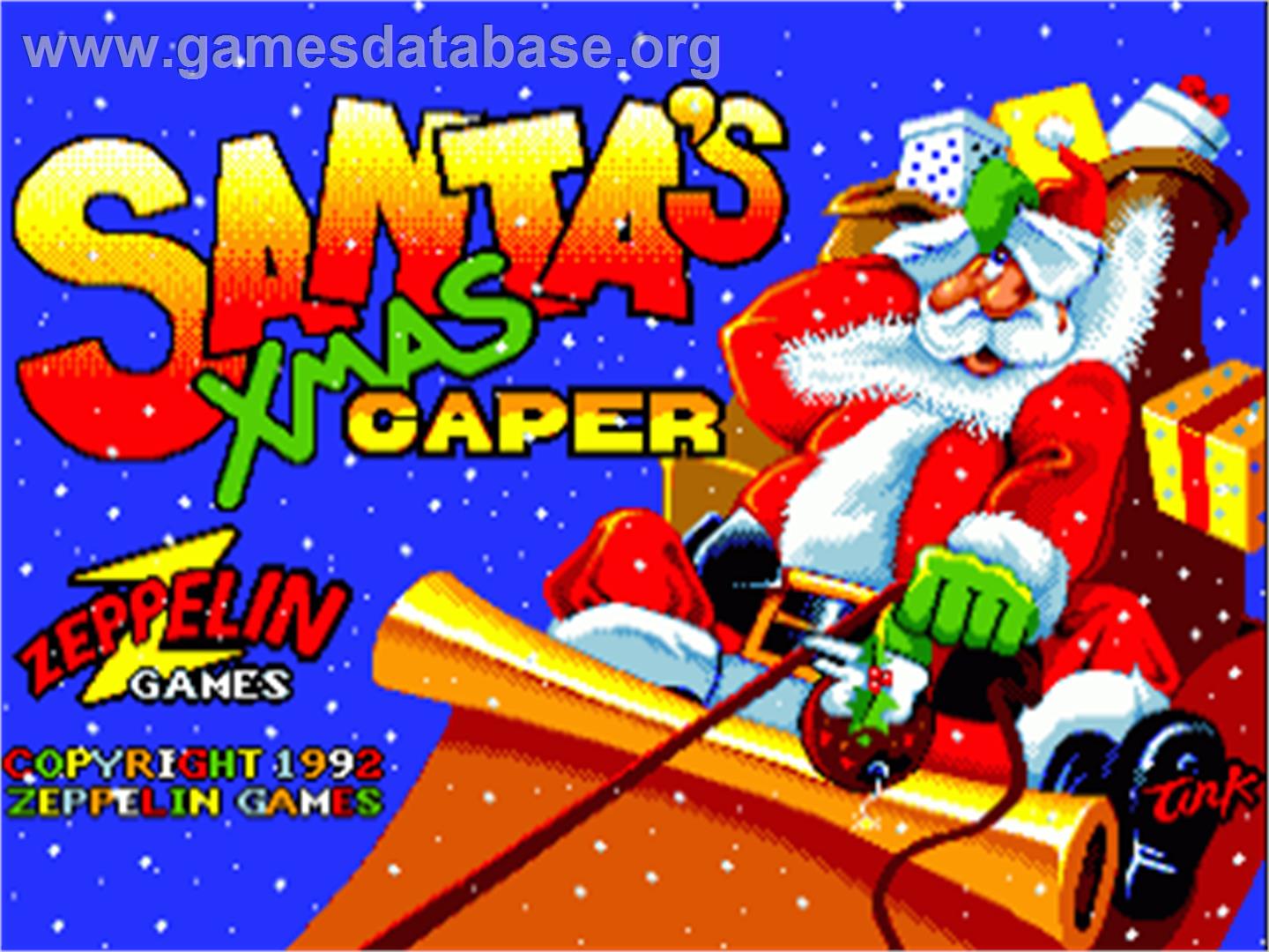 Santa's Xmas Caper - Commodore Amiga - Artwork - Title Screen