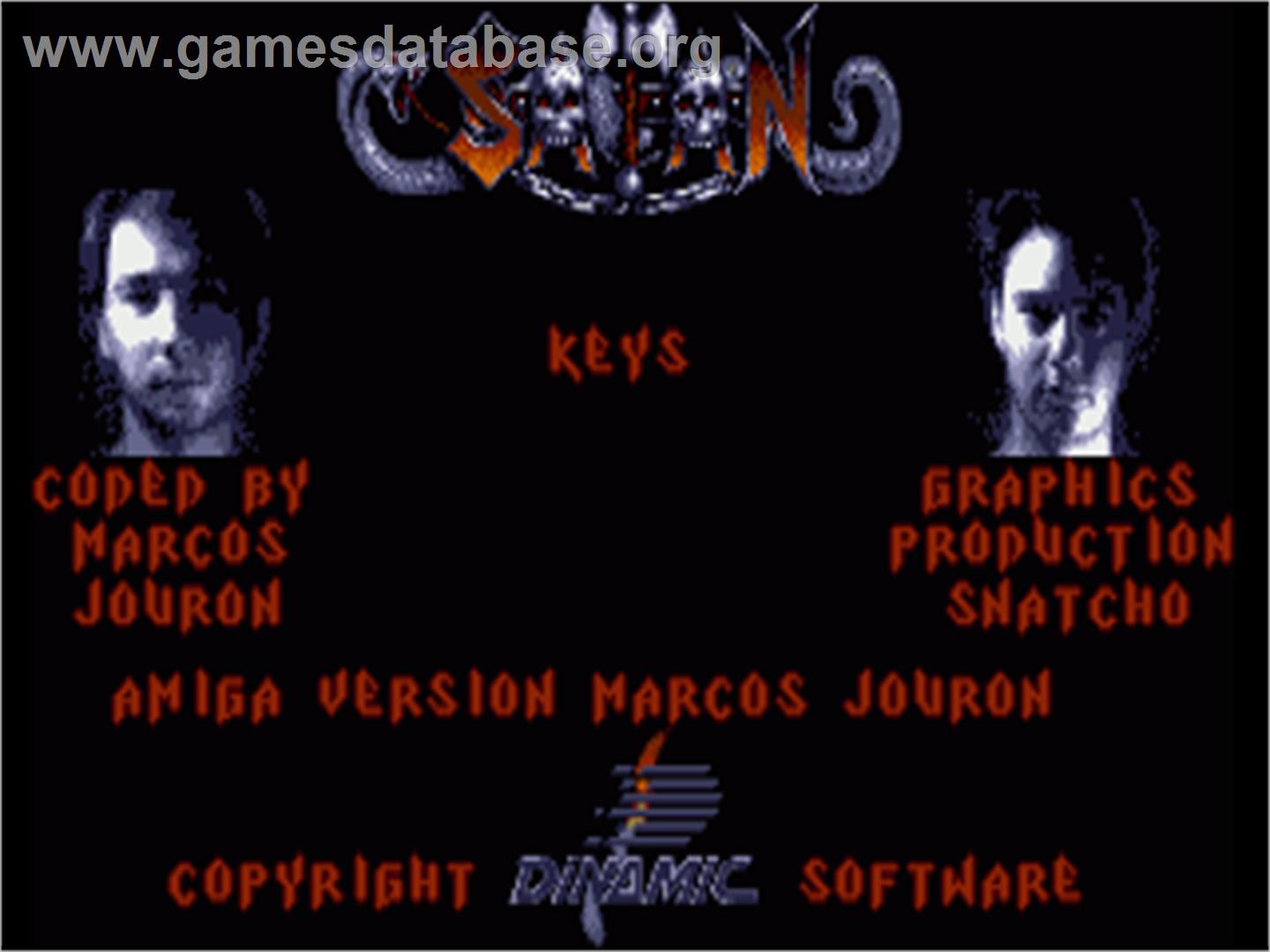 Satan - Commodore Amiga - Artwork - Title Screen